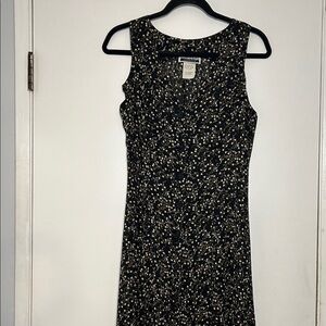 Vtg Y2K Contempo Casuals Sheer Floral Sleeveless Maxi Dress Size 5